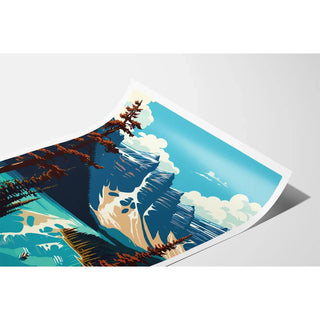 Affiche Vintage - Lac Moraine Canada