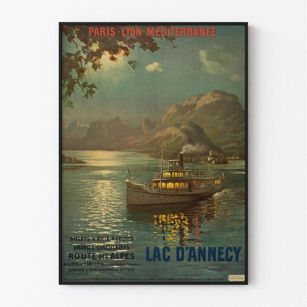 Juliste vintage PLM - Lac d'Annecy François-Charles Cachoud