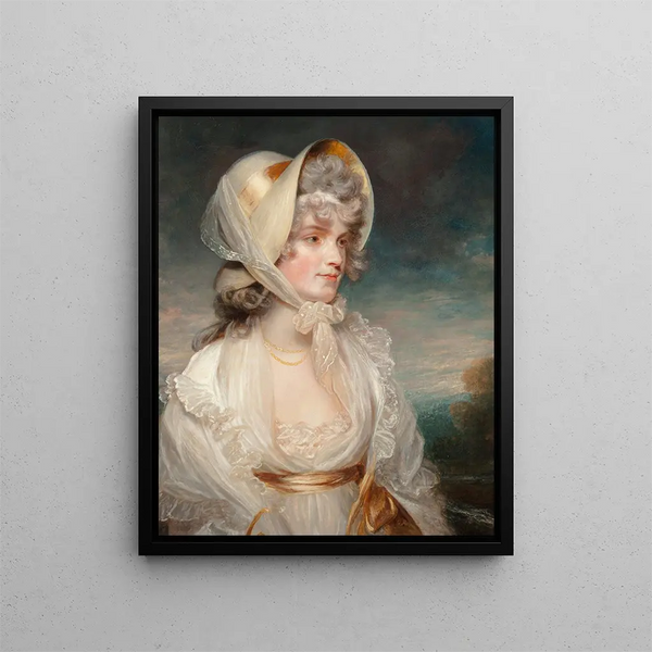 Portrait de l'honorable Lucy Elizabeth Byng - Après John Hoppner — kehystetty taideteos seinällä
