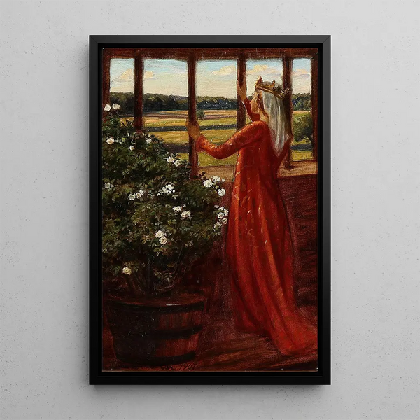 Isolde-maalaus - Agnes Slott-Møller — kehystetty taideteos seinällä