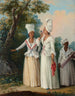 Les demoiselles d'honneur de la Dominique - Agostino Brunias — näkymä teoksesta