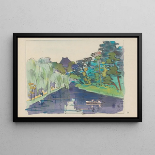 Akamatsu Rinsaku - Isshinji temple of the tea house with eight windows.webp