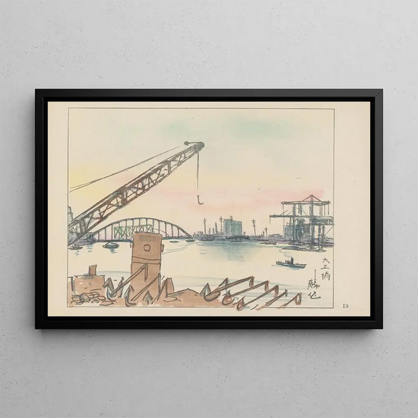 Pont Taishobashi - Akamatsu Rinsaku — kehystetty taideteos seinällä