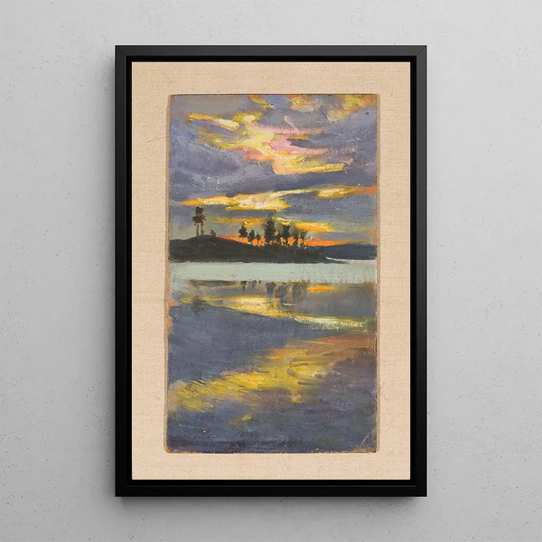 Maalauksen jäljennös Auringonlaskun - Akseli Gallen-Kallela