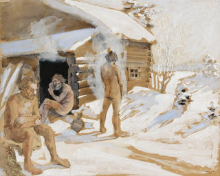 Ulkona saunasta - Akseli Gallen-Kallela — näkymä teoksesta