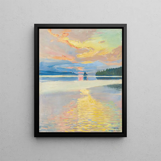Akseli GallenKallela - Sunset Over Lake Ruovesi.webp