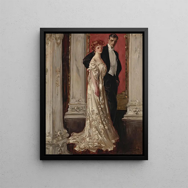Le Couple - Albert Beck Wenzell — kehystetty taideteos seinällä