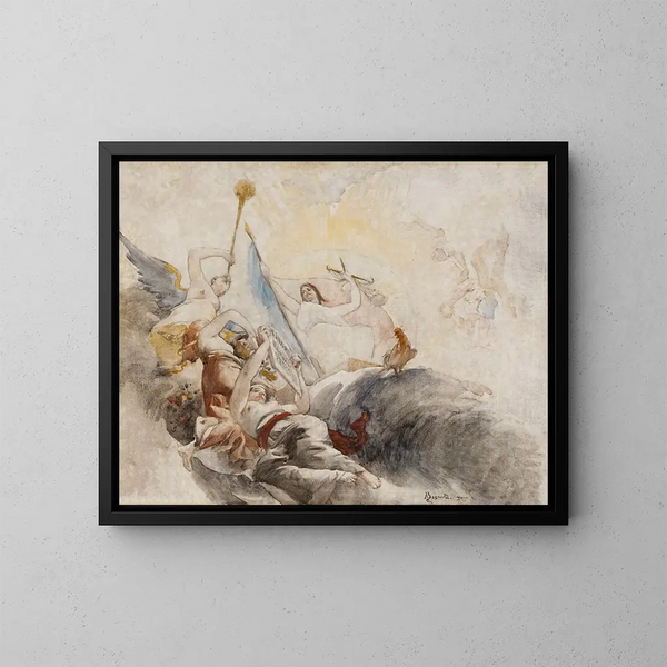 Le Triomphe de la République - Albert Besnard — kehystetty taideteos seinällä