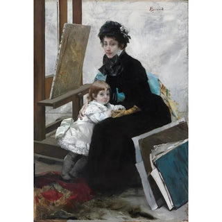 Albert Besnard - Madeleine Lerolle and Her Daughter Yvonne.webp