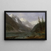 Kanadan vuoristomaalaus, Louise-järvi - Albert Bierstadt — kehystetty taideteos seinällä