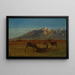 Albert Bierstadt - Metsän eläimet vuoristomajassa — kehystetty taideteos seinällä