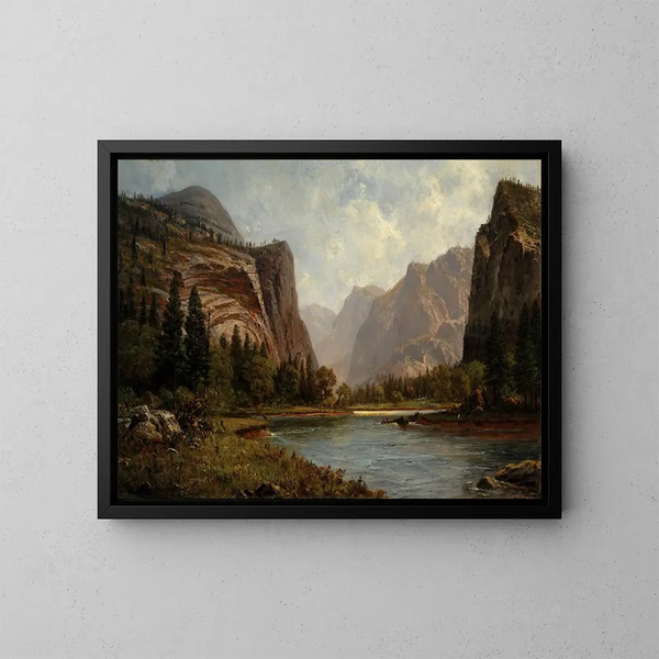 Portes du Yosemite - Albert Bierstadt — kehystetty taideteos seinällä