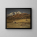 Campement indien au crépuscule - Albert Bierstadt — kehystetty taideteos seinällä