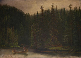 Albert Bierstadt - Indian Hunters in Canoe.webp