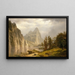 Yliverho Mercedjoen laakso Yosemite - Albert Bierstadt — kehystetty taideteos seinällä