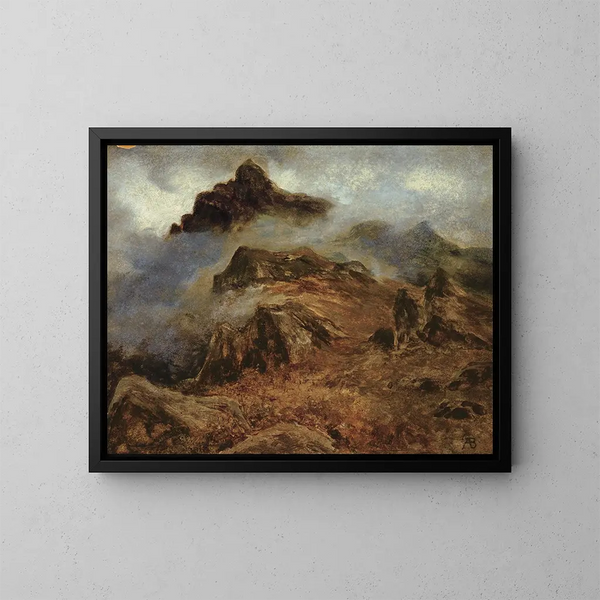 Rocky Mountains - Albert Bierstadt — kehystetty taideteos seinällä