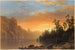 Californian auringonlaskumaalaus - Albert Bierstadt — näkymä teoksesta