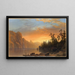 Californian auringonlaskumaalaus - Albert Bierstadt — kehystetty taideteos seinällä