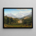Albert Bierstadt - Landerin vuoristomaisema, Rocky Mountains — kehystetty taideteos seinällä