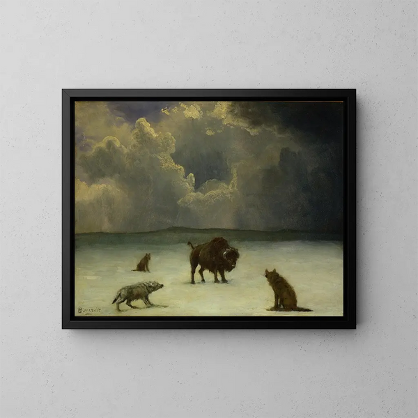 Piégé - Albert Bierstadt — kehystetty taideteos seinällä