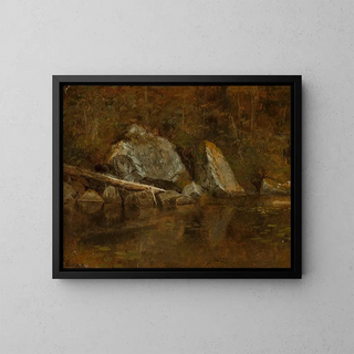 Montagnes Blanches, Écho Lake - Albert Bierstadt — kehystetty taideteos seinällä
