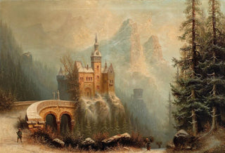 Albert Bredow - Winterlandschaft Mit Schlossanlage Im Gebirge.webp