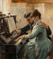 Au piano - Albert Edelfelt — näkymä teoksesta