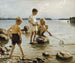 Lasten leikkimässä rannalla - Albert Edelfelt — näkymä teoksesta