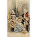 Maalauksen jäljennös Pariskunta keskustelemassa rococo-asuissa - Albert Edelfelt