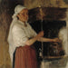 Elli Jäppinen au poêle, étude - Albert Edelfelt — näkymä teoksesta