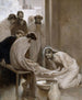 Jeesus pesemässä opetuslastensa jalkoja - Albert Edelfelt — näkymä teoksesta