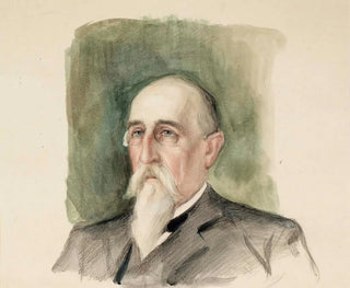 Leo Mechelinin muotokuva- tutkimus - Albert Edelfelt — näkymä teoksesta