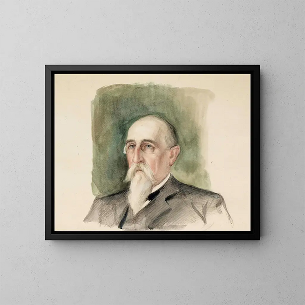 Leo Mechelinin muotokuva- tutkimus - Albert Edelfelt — kehystetty taideteos seinällä