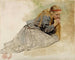Marie Madeleine polvillaan tutkimus Kristuksesta ja Marie Madeleine - Albert Edelfelt — näkymä teoksesta