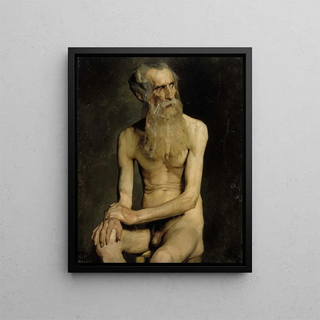 Albert Edelfelt - Old Man Seated Academy Study.webp