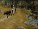 Rannalla koiran kanssa - Albert Edelfelt — näkymä teoksesta