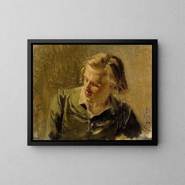 Portrait d'un jeune homme - Albert Edelfelt — kehystetty taideteos seinällä