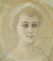 Portrait Study Of Baroness Naomi Emi De La Chapelle - Albert Edelfelt — näkymä teoksesta