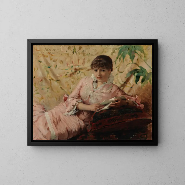 Lecture parisienne - Albert Edelfelt — kehystetty taideteos seinällä