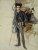 Croquis d'autoportrait - Albert Edelfelt — näkymä teoksesta