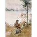 Maalauksen jäljennös Albert Edelfeltin Maalaus "Sérénade sur le quai"