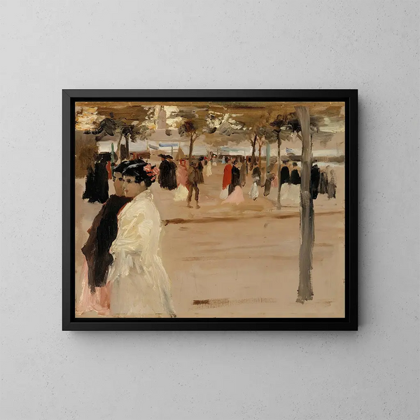 tutkimus rannikkoreitistä San Telmossa, Sevillassa - Albert Edelfelt — kehystetty taideteos seinällä