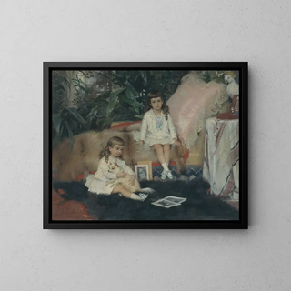 Les grands-ducs Boris et Kirill Vladimirovitch enfants - Albert Edelfelt — kehystetty taideteos seinällä