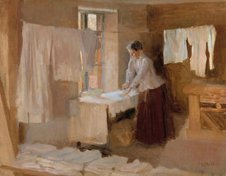 Albert Edelfelt - Woman Ironing Study for the Washerwomen.webp