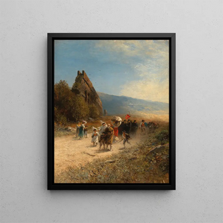Albert Flamm - A Procession in the Roman Campagna.webp