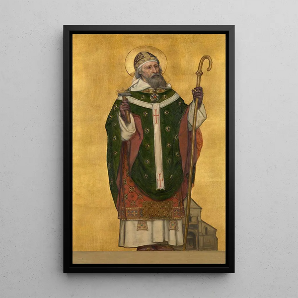 Maalauksen jäljennös Saint Éloi Évêkki Noyonin piispan maalaus - Albert Frans Lieven De Vriendt