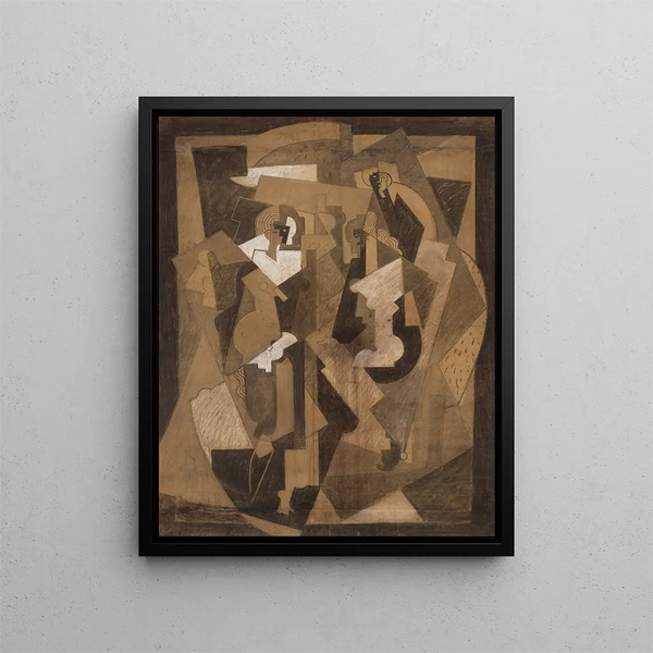 Composition aux trois personnages - Albert Gleizes — kehystetty taideteos seinällä