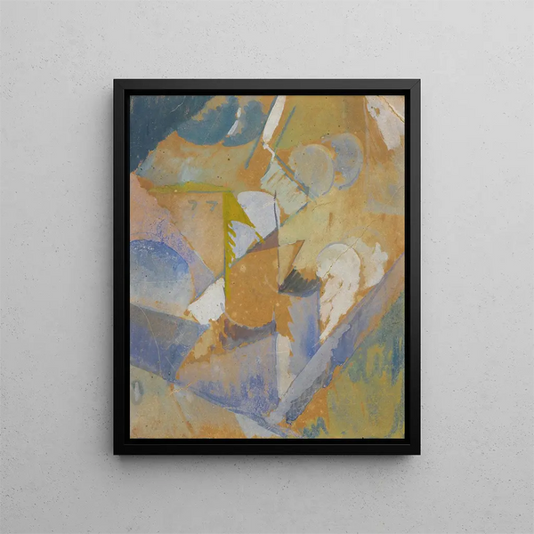 Composition cubiste bleue - Albert Gleizes — kehystetty taideteos seinällä