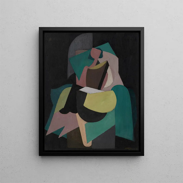 Nainen istuu - Albert Gleizes — kehystetty taideteos seinällä