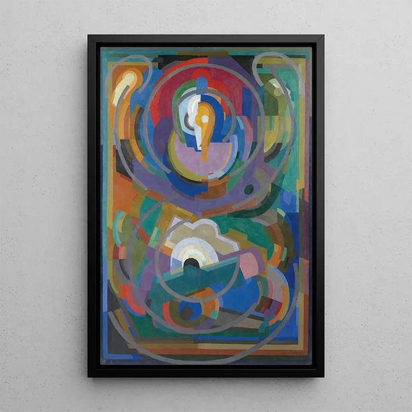 Sinfonia violetissa - Albert Gleizes — kehystetty taideteos seinällä